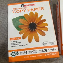 Universal 30% Recycled Copy Paper 500 Sheets