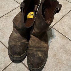 USED Steel Toe Leather Work Boots 10