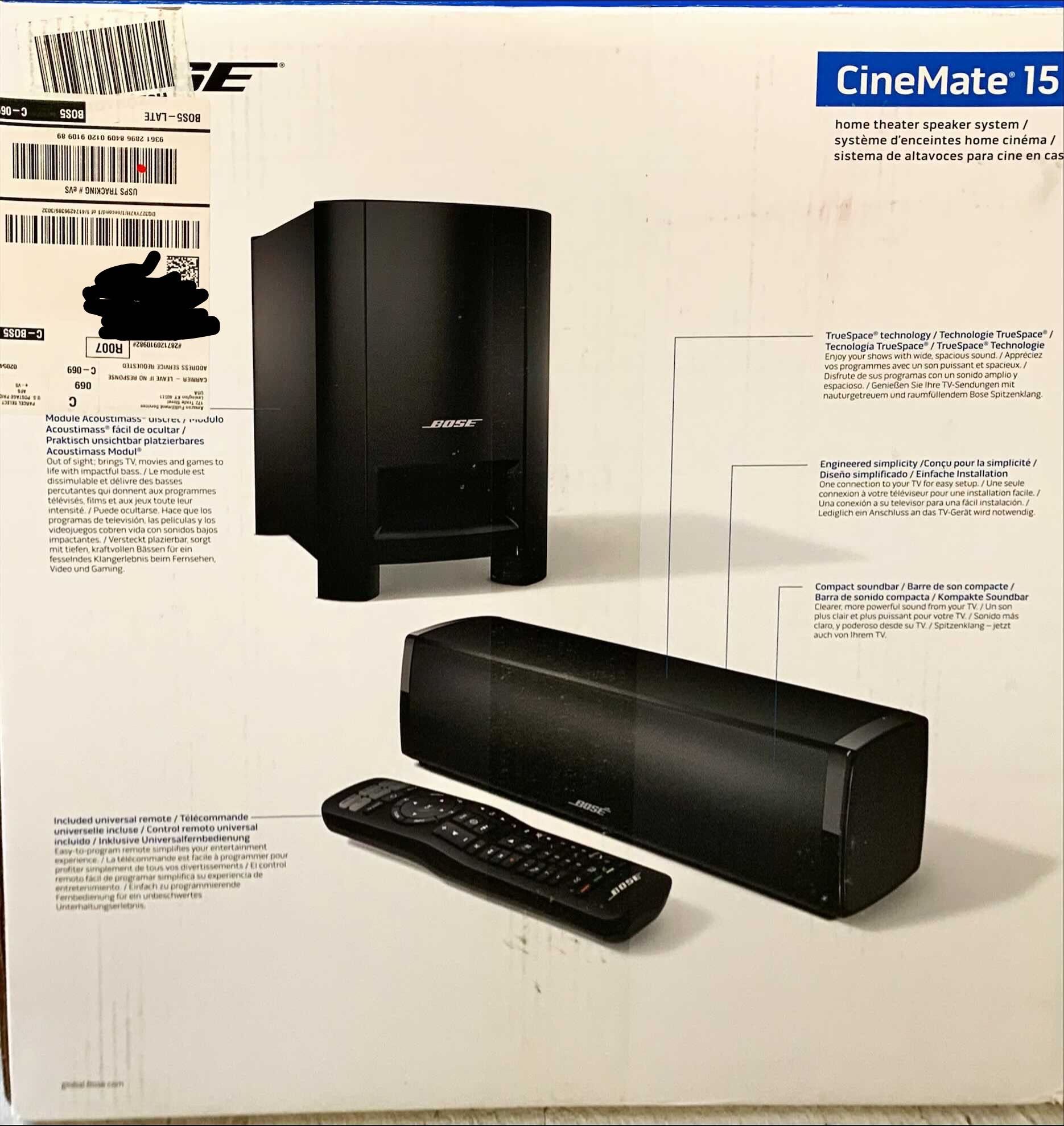 Speaker Bose Soundbar Bose Cinemate 15 Bose CineMate 15 Soundbar - Main Image