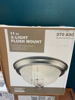 11-Inch 2-Light Flush Mount Ceiling Light