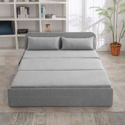 NEW - 120" Modular Sectional Sofa, Comfy Cloud Couch Sectional Sofa with Ottoman, Chenille Sofa Sleeper Deep Seat Sofa for Living Room