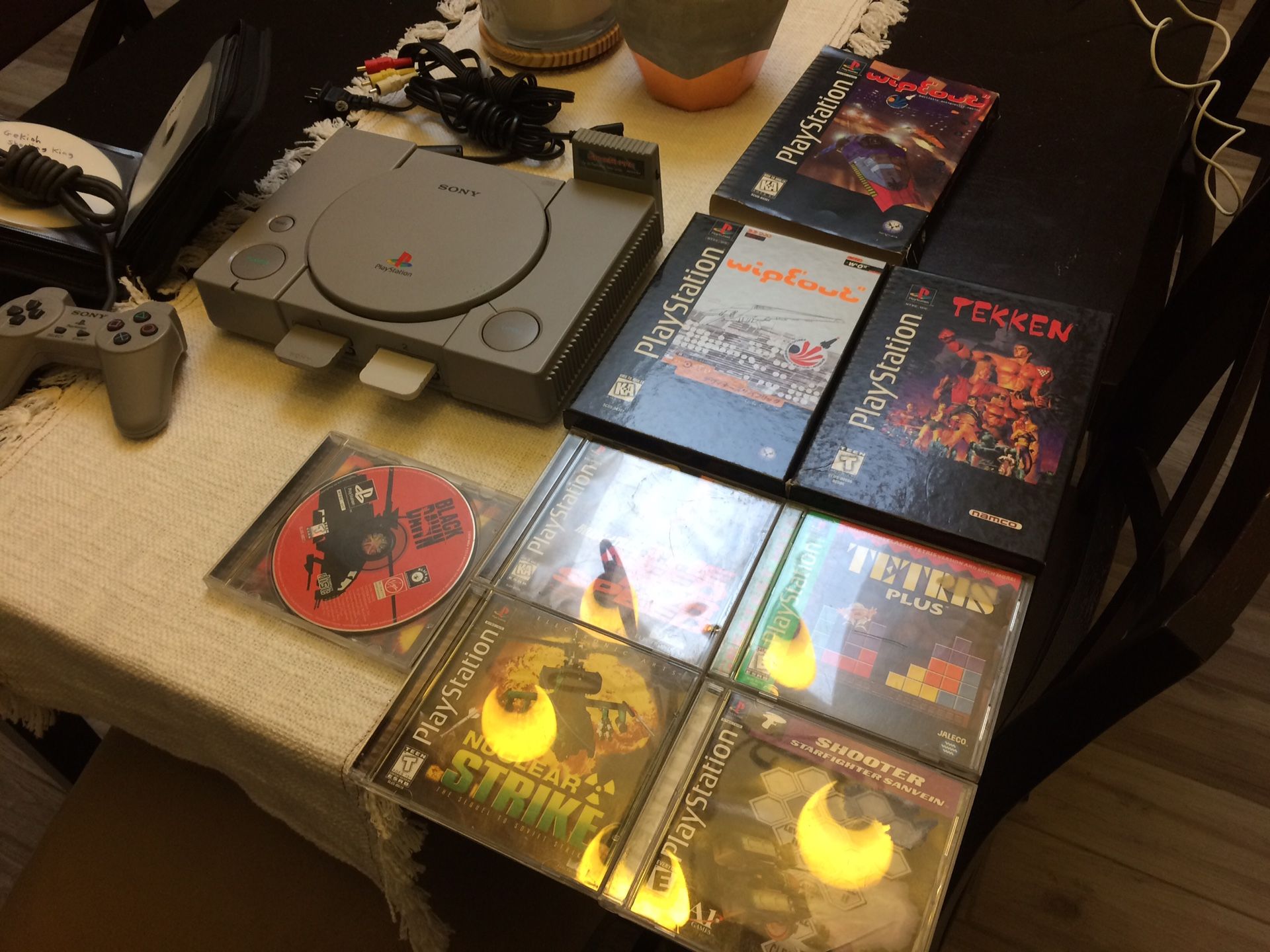 Playstation bundle with unirom cart to play backups and imports!!!