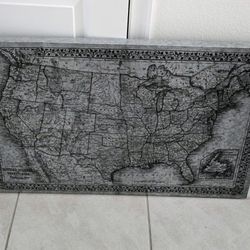 Metal Maps Of World And USA 