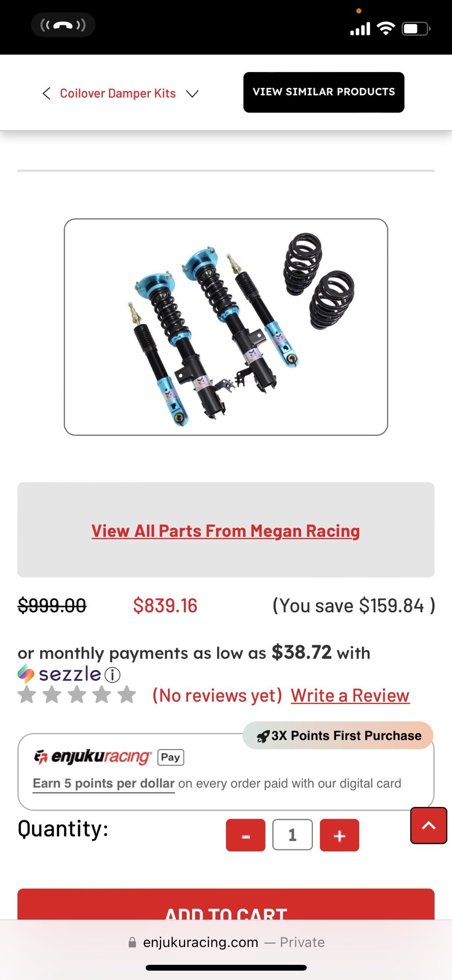 2018-2023 Toyota Camry Coilover