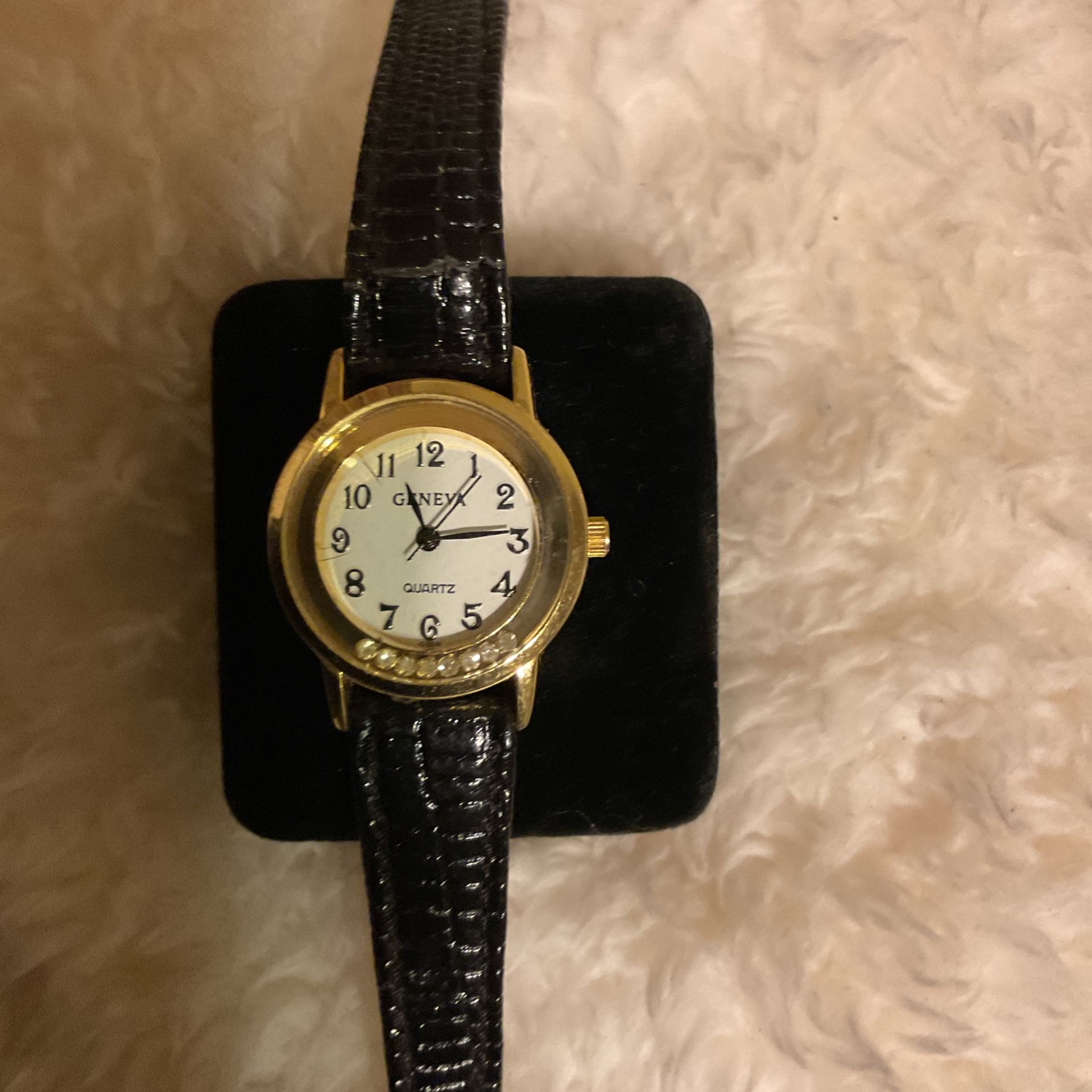 Vintage GENEVA Quartz Watch With Diamonds