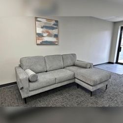HAZELA CHARCOAL SOFA CHAISE