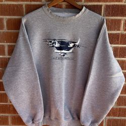 Vintage Royal Air Force Mildenhall Aircraft Crewneck Sweatshirt 