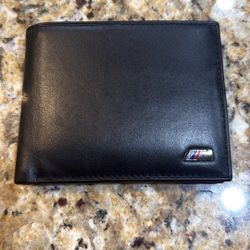 Black Leather BMW bifold Wallet