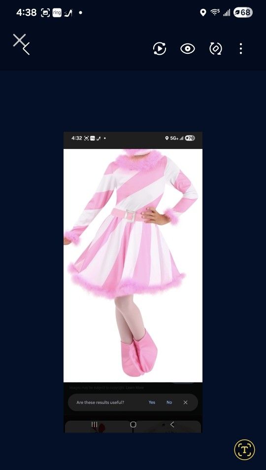 PINK CANDY CANE ELF DRESS