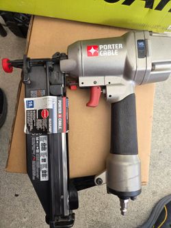 New PORTER-CABLE FN250SB 16-g straight pneumatic finish nailer designed for trim, molding, and cabinetry