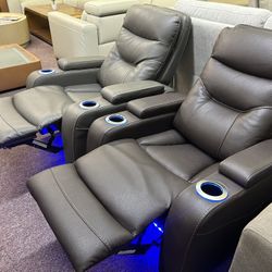 Furniture- Beyond Leather Power Recliner Chair- Jabaar