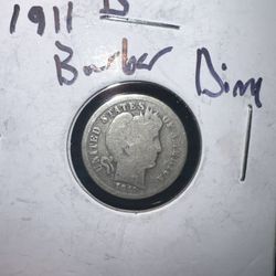 1911 D Barber Dime 