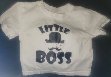 MiniOlie BABY Little Boss T-SHIRT SIZE 6-12 MONTHS