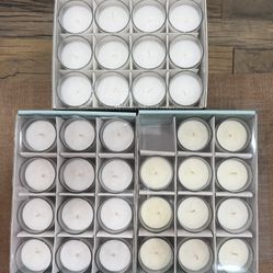 35pcs Clear Votive Candles with Glass Holders. Unscented. Party Decor