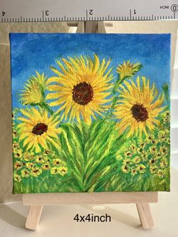Handmade Gift! Original Artwork, Painting ,floral Art 