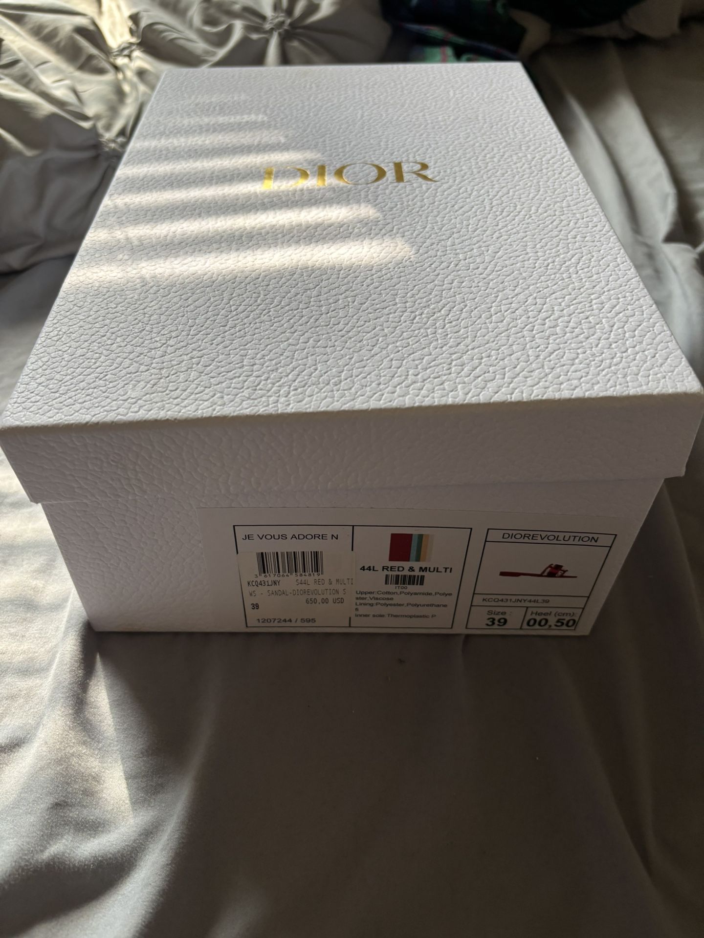 Christian Dior Slides , Red And White , Women’s 9