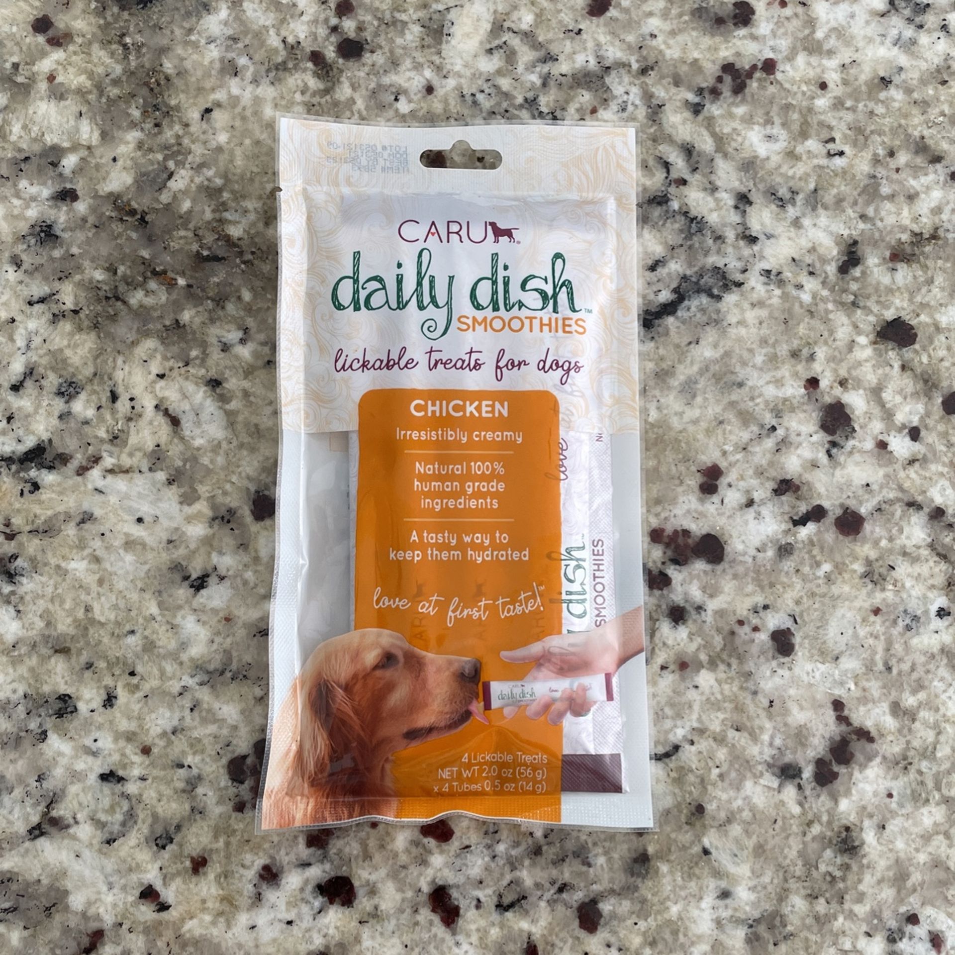 Caru Daily Dish Smoothies Lickable Treats For Dogs 4tubes