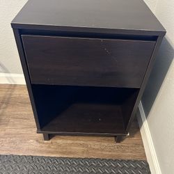 2 Dark Brown Espresso Wood Night Stand End Table