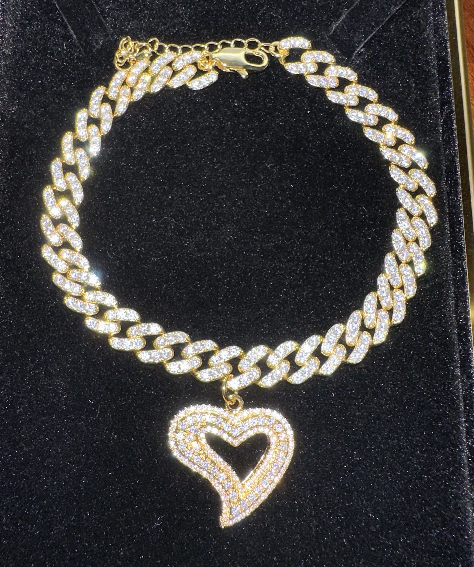 18 K Gold Plated Cuban Link Anklet/ Bracelet