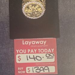 Nice Gold Ring With Diamonds Encrusted Here At Cash America Pawn On Summit Ave In Greensboro