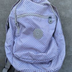 Kipling Challenger II Ladies Fantastic Dot Pink Polyester Casual Backpack BP-3762