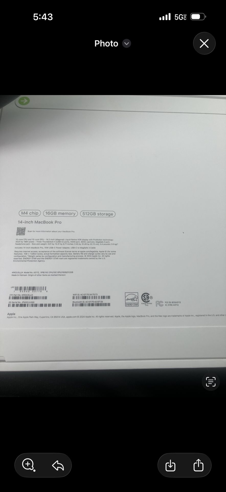 MacBook 14 Inch 512