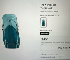 NEW The North Face Trail Lite 65L