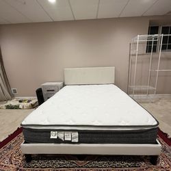 Queen Frame and Mattress 