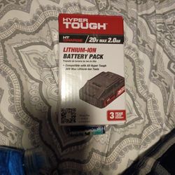 Battery Pack I Have 2  brand new Hyper Tough 20V  Lithium Ion Battery Packs Still In The Box.$20 For One Or $35 For Both