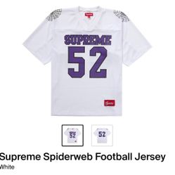 Supreme Spyder Football Jerseys White/ purple Large