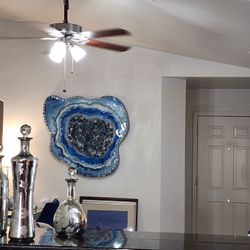Magnificent, XXL Geode Inspired Wall Art w Genuine Crystals