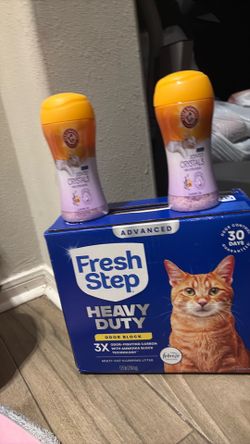 Kitty litter and scented crystals