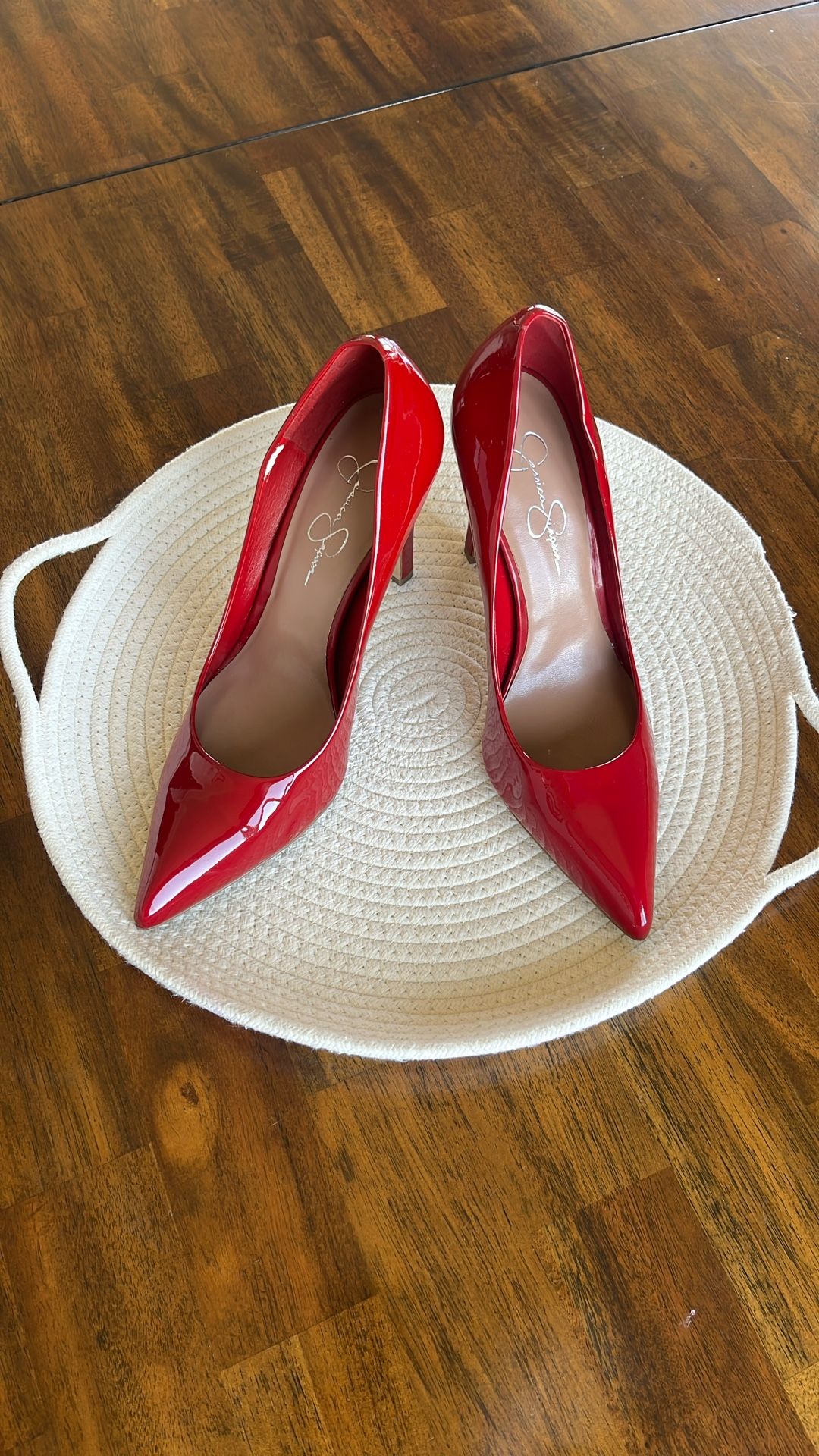 Size 10 Jessica Simpson Red High Heel Shoes
