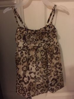 Girls JUSTICE animal print tank top size 6