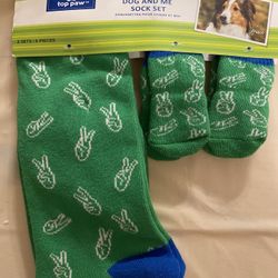 Brand new top paw Dog And Me Sock Set.  Size Xs/s