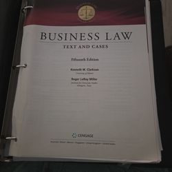 Business Law: Text and Cases 15th Ed