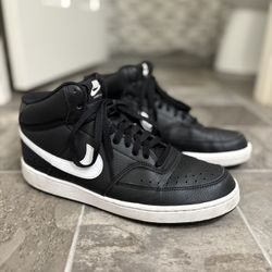 Nike Court Vision Mid Black & White Sneakers