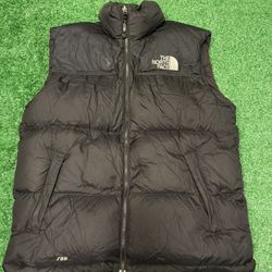 Used Vintage The North Face Nuptse 700 Mens L Black Goose Down Puffer Vest $250