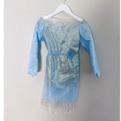 Disney Elsa Dress ✨ Light Up Sound Making dress up size 4-6x glitter