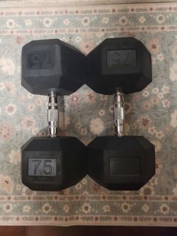 Urethane Hexagon Dumbbells-75lbs Cash Only 