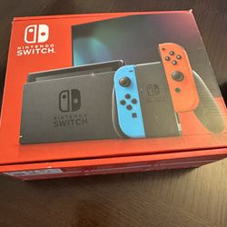 Nintendo Switch with Neon Blue and Neon Red Joy‑Con Bundle 