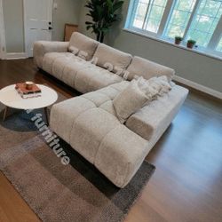 Cream Sectional Sofa 🛋 Modern Large Couch