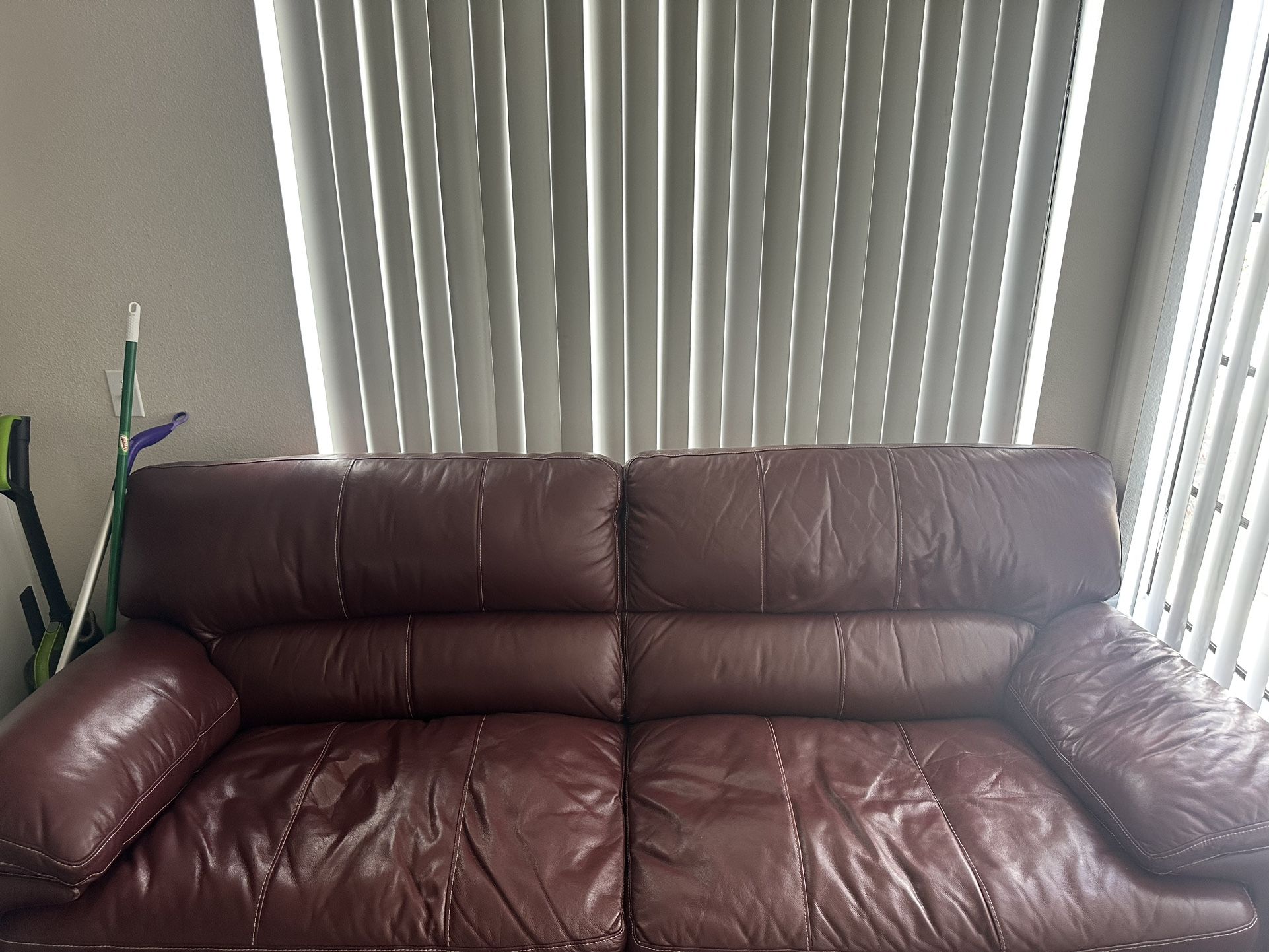 Red Leather Couch