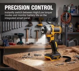 21V Cordless Impact Wrench Wireless, Brushless Electric Impact
