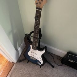 Zeny Guitar 39” With Bag, Stand, And Amp 