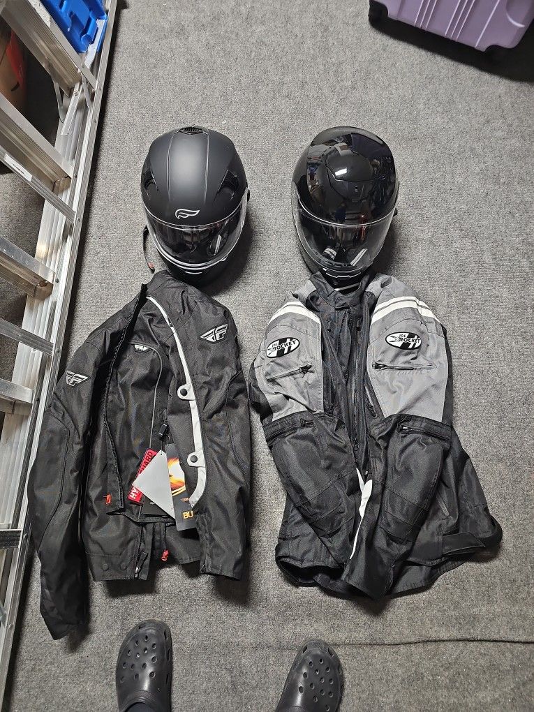 Motorcycle Helmet And Jacket