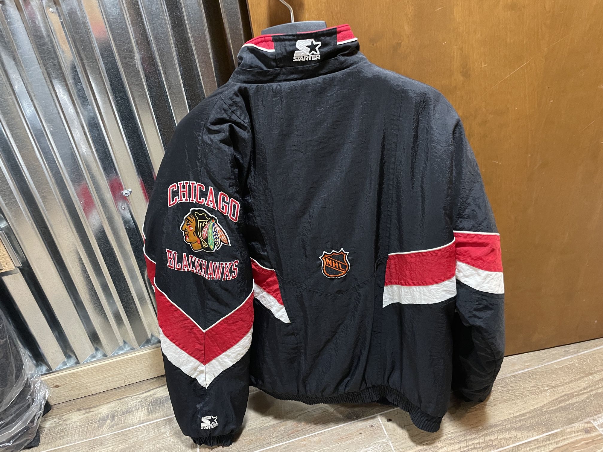 Chicago Blackhawks Black Vintage Starter Jacket