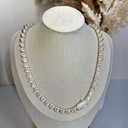 Tennis Necklace—- Clean Condition 