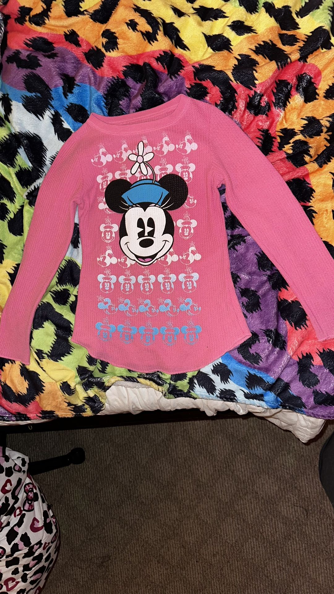 Pink Disney Minnie Mouse long sleeve shirt
