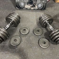 Adjustable Cast Iron Dumbbells (PAIR) $69.99+tax